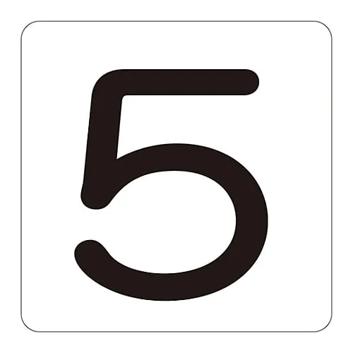 61-3414-36 Number Sticker HS-5 (5P) Large 171505