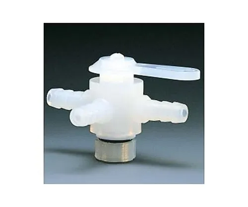 61-3537-58 PFA Three-Way Valve Hose Port Type 6φ NR1403-01