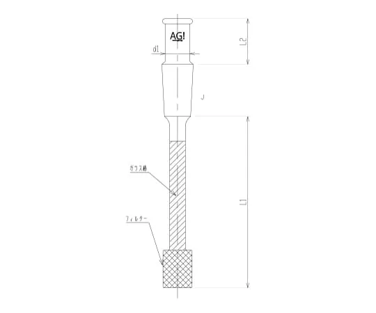 62-2105-68 Bubbling Prevention Pipe with Filter 3394-1L