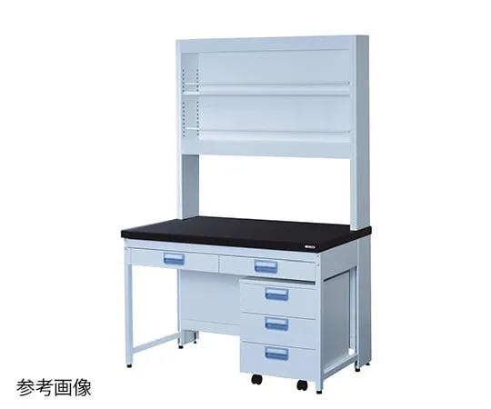 3-4144-01 Side Laboratory Bench Steel Type, Suspension Drawer, Reagent Shelf with Wagon 1200 x 600 x 800/1900 ERB-1260K-ST