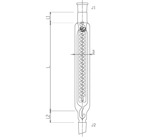 65-1838-68 Semi Micro Fractionating Column Whitmer 15/20 25 mm 3516-200-1M