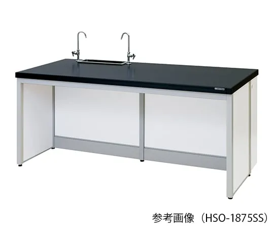 3-4464-11 Laboratory side bench (Flame type with spot sink) 900 × 750 × 800mm HSO-975SS