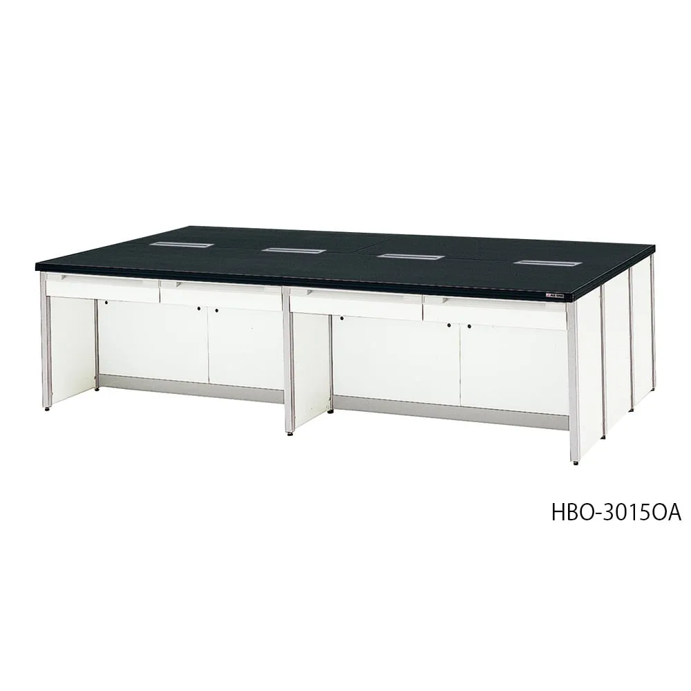4-5534-01 Central Laboratory Table (Frame Type, with Power Tap Storage Space) 1800 x 1200 x 800 mm HBO-1812OA