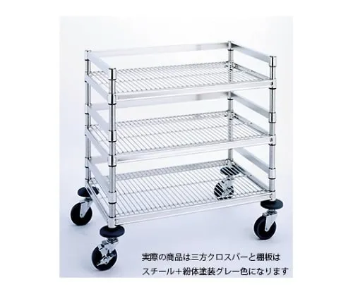 61-3799-93 W20 Type Stainless Steel Wagon (Column/Stainless Steel (SUS430)) D460 x W610 x H890mm W20A-P4606M