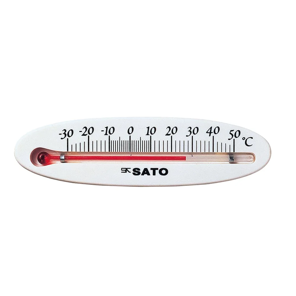0-6041-01 Refrigerator Thermometer Mini Horizontal 108 x 30 x 8mm 1714-00