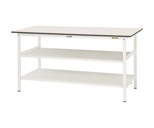 61-3744-18 Work Table 150 Series with Fixed Intermediate Shelf H950mm with Double-Sided Shelf Board SUPH-660TTF-WW