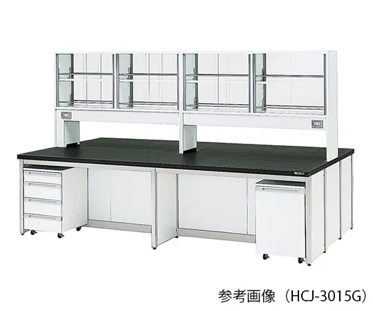 3-7916-01 Laboratory center bench (Frame Type) 1800 x 1200 x 800/1800mm with glass doors HCJ-1812G