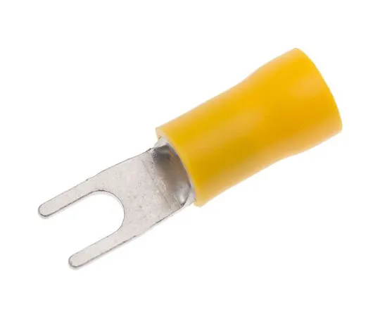 63-4641-55 RS PRO Insulated Crimp Spade Connector, 2.5mm² to 6mm², 12AWG to 10AWG, M3.5 Stud Size Vinyl, Yellow 534-503