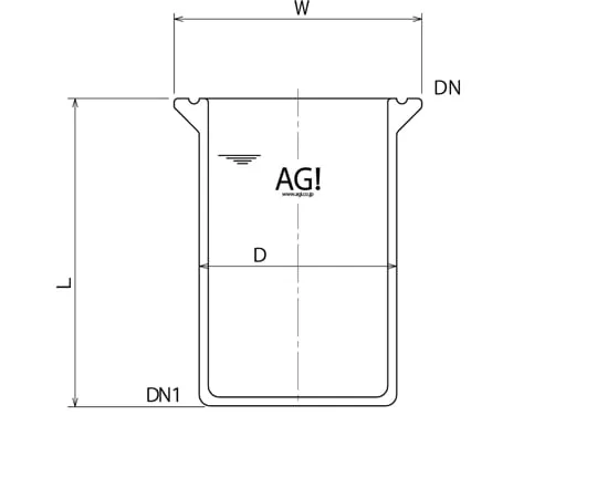 64-9341-62 Flat bottom Reaction Vessel (without Valve Seat) 300 mL 3953-300