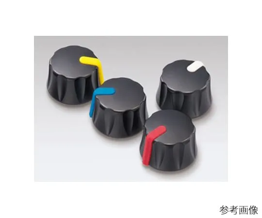 63-3043-60 Knob phi 26 Black Indicator line for white shaft diameter phi 6 K-210-W