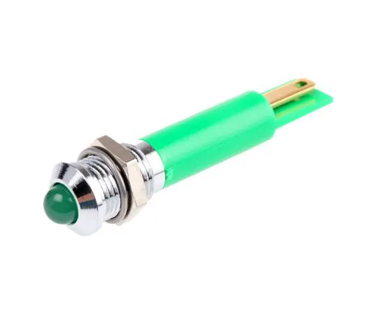 63-4587-24 RS PRO Green Indicator, 12 V dc, 8mm Mounting Hole Size, Solder Tab Termination 211-257