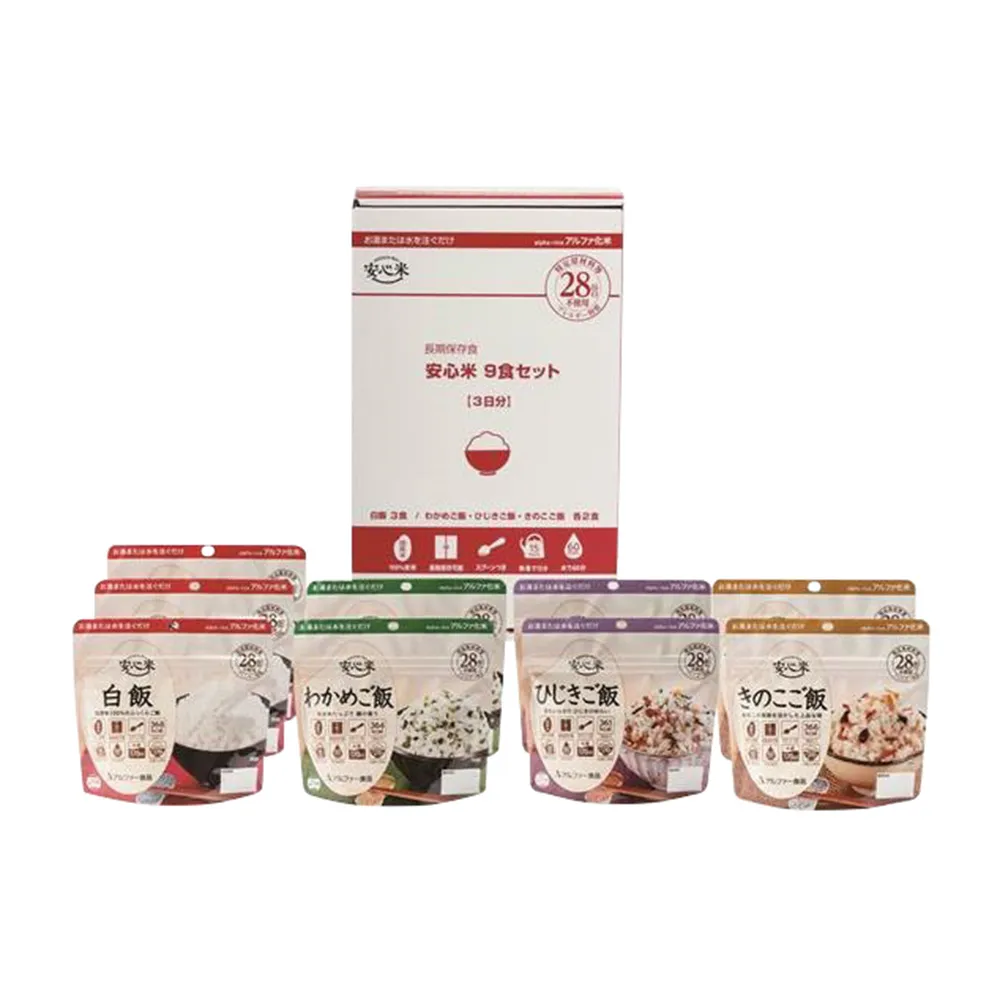 3-4641-01　［Discontinued］Emergency Food Set 9 meals x 4 sets