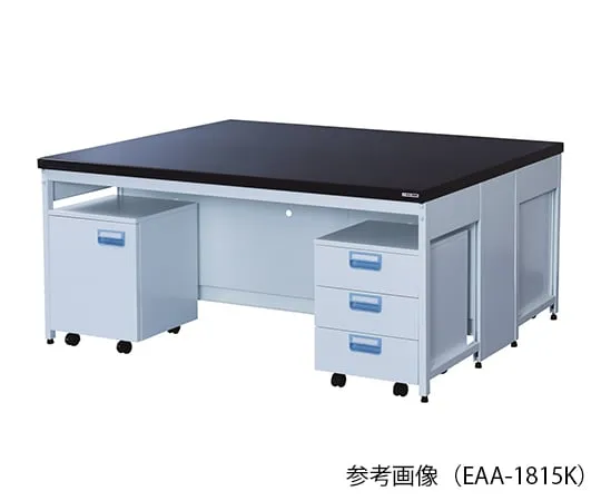 3-4034-01 Central Laboratory Bench Steel Type, Flat, with Wagon 1500 x 1200 x 800 EAA-1512K