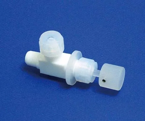 61-4379-53 PTFE Male Needle Valve For Device L-Type 8φ x R1/4 F-2029-02