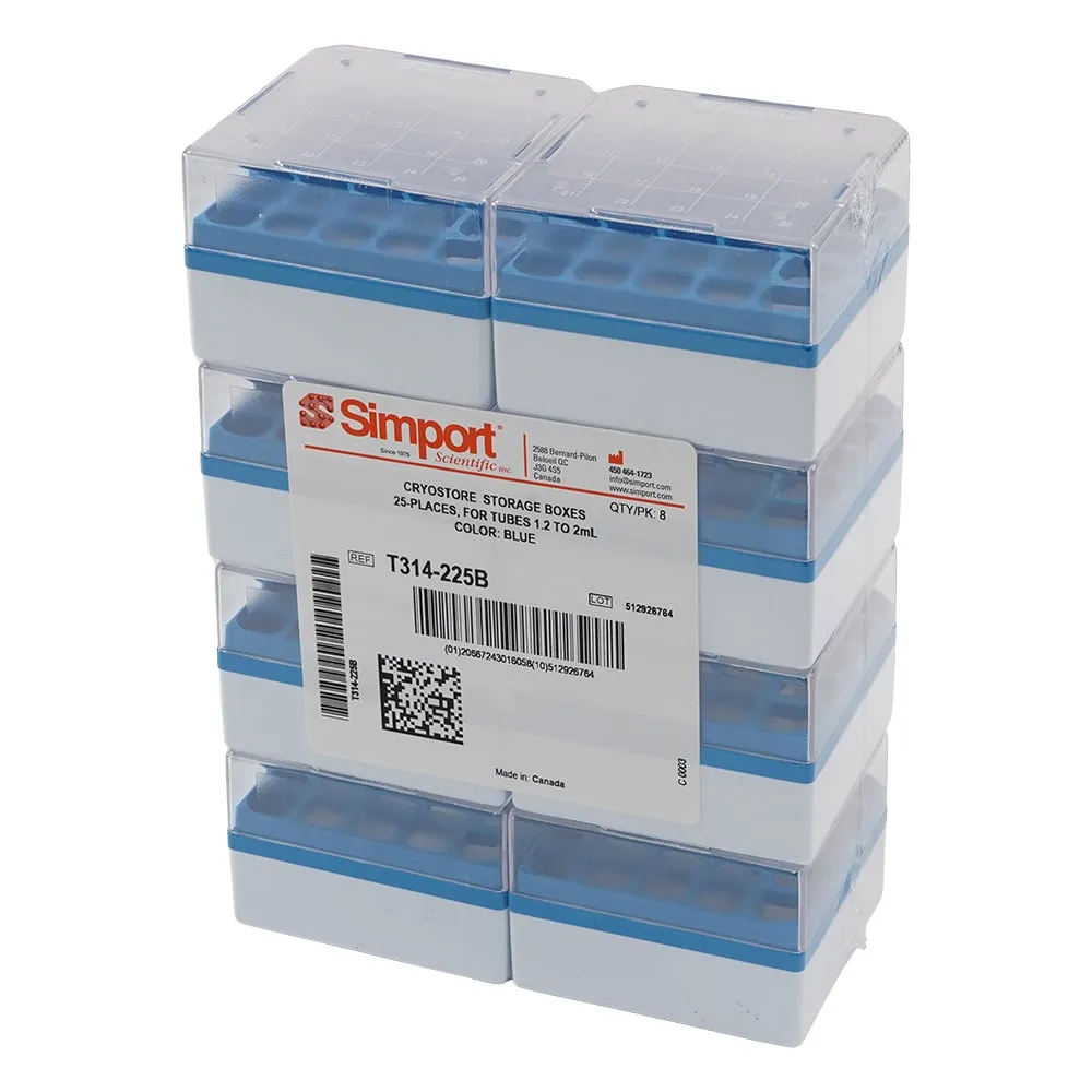 3-8635-01 Cryostorage Box Cryostore (TM) Blue 8 Pieces T314-225B