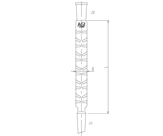65-1838-64 Semi Micro Fractionating Column Vigrew 110 mm Φ 15 mm 3520-15-110-1M