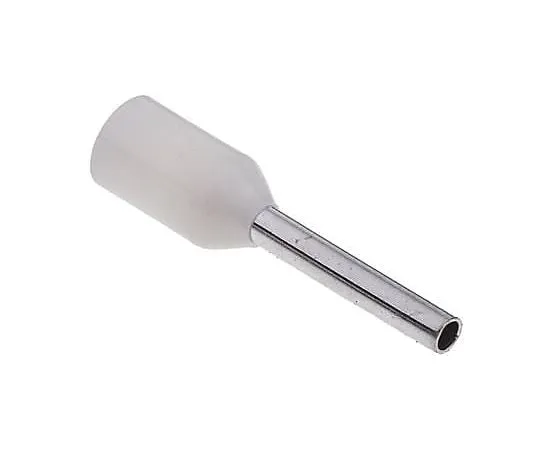 63-4627-86 RS PRO Insulated Crimp Bootlace Ferrule, 8mm Pin Length, 1.3mm Pin Diameter, 0.5mm² Wire Size, White 458-689