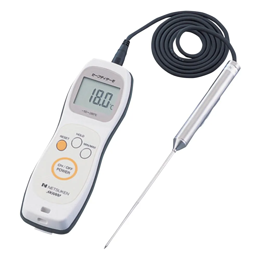 2-7224-01-20 Waterproof Digital Thermometer (SafetyThermo) Main Unit + Standard Sensor With Calibration Certificate SN-3000セット