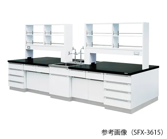 3-7789-01 Laboratory center bench (Wood Type) 2400 × 1200 × 800/1800mm SFX-2412