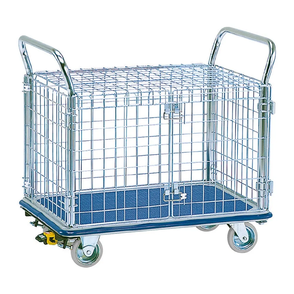 4-5177-01 Wire mesh dolly brake foot type with top lid NK307KL-ST