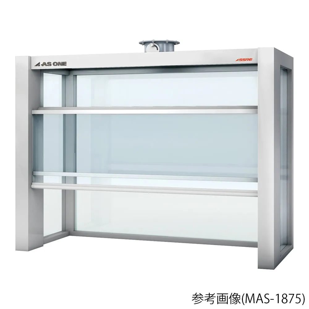 3-4486-01 Aluminum Laboratory Bench Hood Single-Sided Type, Balance Sash Type 1200 x 750 x 1500 MAS-1275