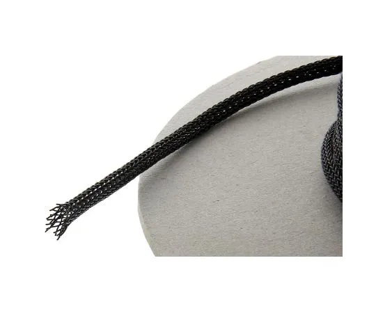 63-4616-40 RS PRO Expandable Braided PET Black Cable Sleeve, 3mm Diameter, 30m Length 408-293