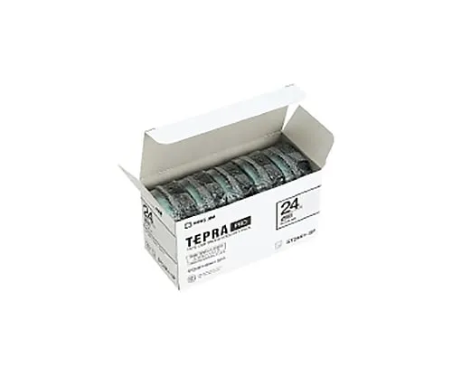 61-0601-28　［Discontinued］Tepra PRO Label Printer Tape Eco Pack 5 Pc Transparent/Black Characters 24mm　ST24K-5P