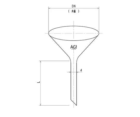 61-0188-34 Foot Long Funnel φ45 3762-45