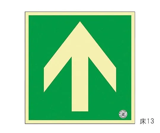 61-3397-40 Medium Luminance Phosphorescent Type Direction Sign On The Floor ↑ Floor 13 70013