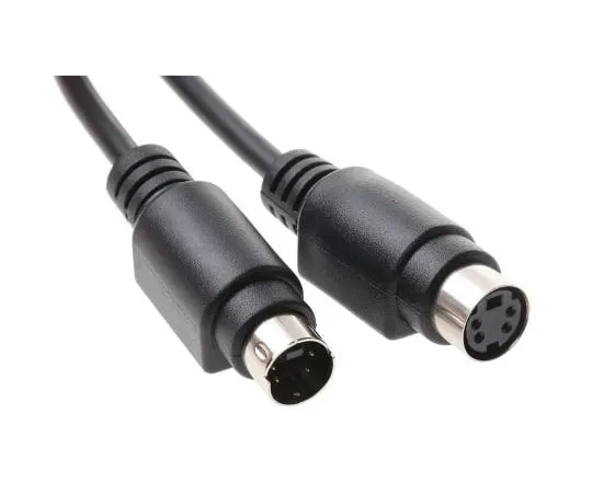 63-4628-88 RS PRO 2m 4-Way Male Moulded Plug to 4-Way Female Moulded Plug Black DIN Cable Assembly 463-530