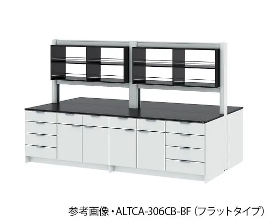 4-3449-01 Central Laboratory Table (wooden cabinet type/with storage shelf unit) Chemical type 1800 x 1650 x 850/1900 mm ALTCB-186CB-BF