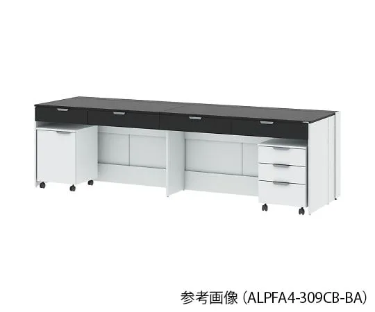 4-3387-01 Side Laboratory Table (Frame Type) with Cart Unit 1200 x 900 x 850 mm ALPFA4-129CB-BA