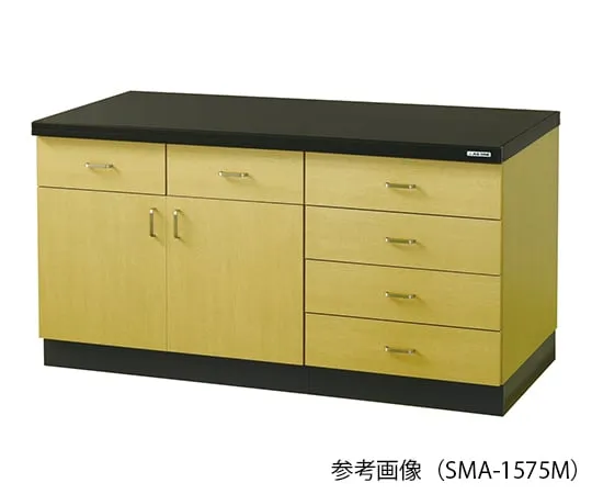 3-7734-01 Laboratory side bench (Wood Style Type) 1200 × 750 × 800mm SMA-1275M