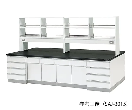 3-7773-01 Central Laboratory Bench (Wooden Type) 1800 x 1200 x 800/1800mm SAJ-1812