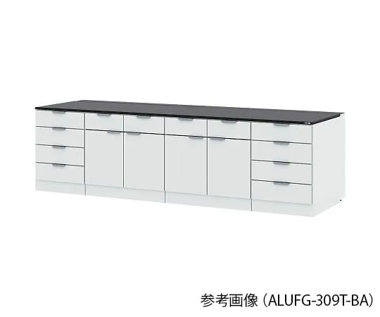 4-3419-01 Side Laboratory Table (Steel Cabinet Type) Flat Type 1800 x 900 x 850 mm ALUFG-189T-BA