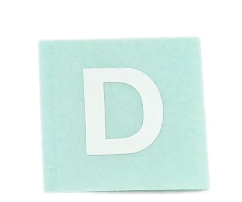 61-7397-45 Character Seal D White 15mm CL15W-D