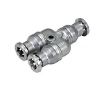 61-7634-92　［Discontinued］Stainless Steel (SUS316) Fitting Union Y φ4 Clean Package　SSY4-C