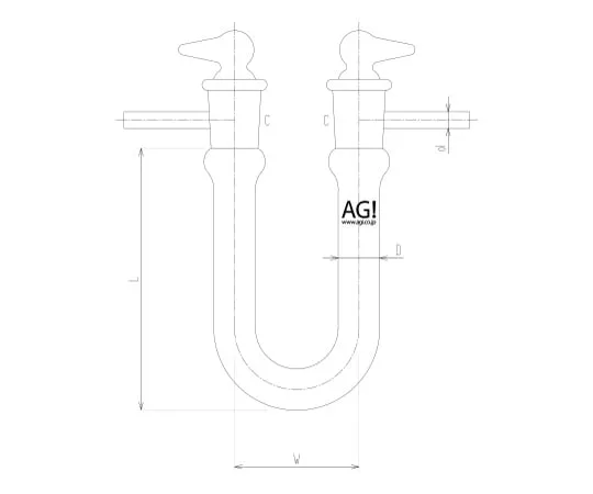 62-2092-48 U-Shaped Calcium Tube 2392-2
