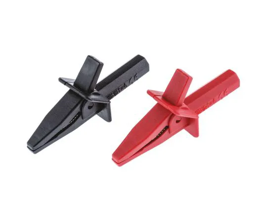 63-4625-13 RS PRO Crocodile Clip, Nickel-Plated Steel Contact, 10A, Black, Red 446-967