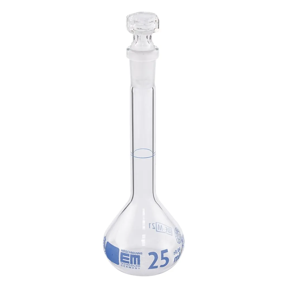 5-5363-03-20 EM Euro Volumetric Flask with Stopper 25mL with Calibration Certificate 2820270