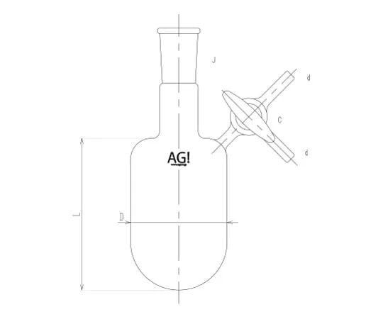 62-2110-65 Solvent Receiver Glass Cock 3690-100-4L