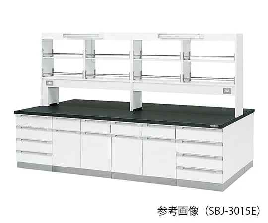 3-7808-01 Laboratory center bench (Wood Type) 1800 x 1200 x 800/1870mm with LED lighting SBJ-1812E