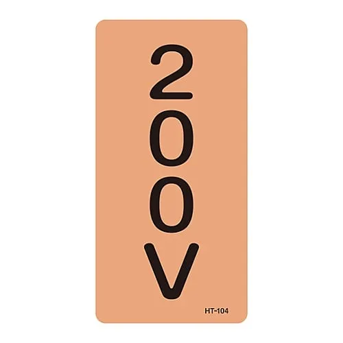 61-3405-66 JIS Pipe Identification Clarifying Sticker 200V HT-104L 384104