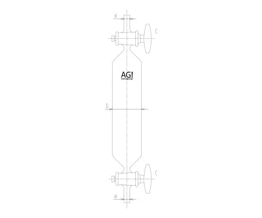 62-2117-24 Gas Sampling Tube Glass Cock 4202-100