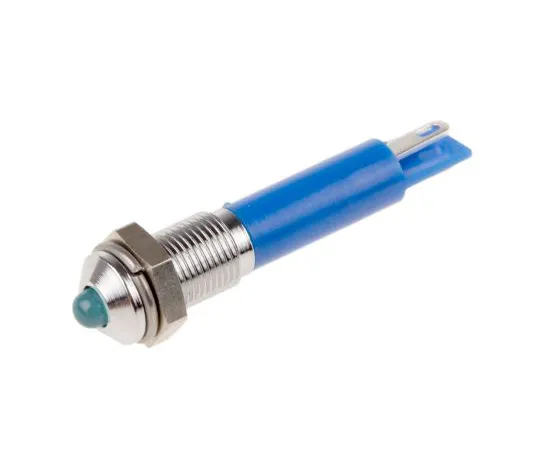 63-4586-92 RS PRO Blue Indicator, 12 V dc, 6mm Mounting Hole Size, Solder Tab Termination 210-232