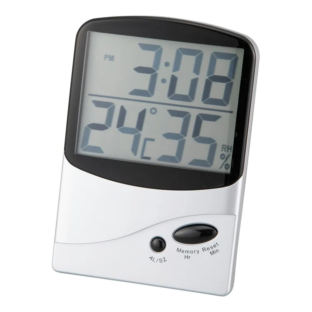 4-3724-01 Digital Thermo-Hygrometer (large Screen Type with Time Display) 986HCl