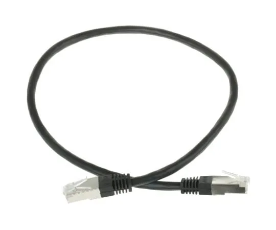63-4616-92 RS PRO Black Cat6 Cable, S/FTP, Male RJ45/Male RJ45, Terminated, 500mm 411-384