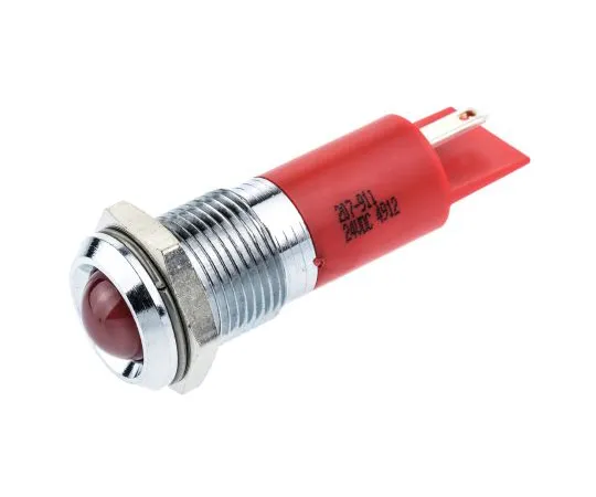 63-4586-21 RS PRO Red Indicator, 24 V dc, 14mm Mounting Hole Size, Solder Tab Termination 207-911