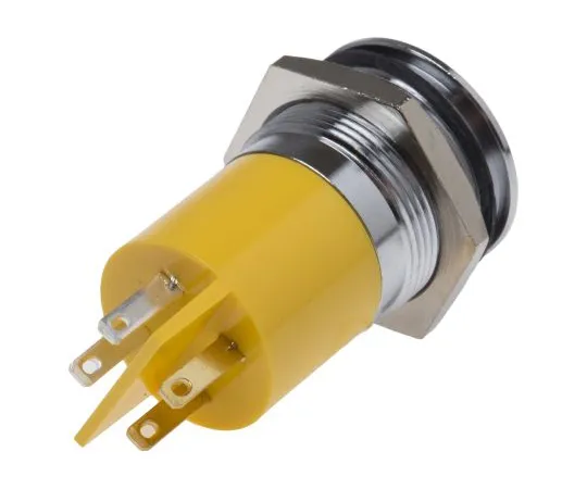 63-4586-79 RS PRO Yellow Indicator, 12 V, 22mm Mounting Hole Size, Solder Tab Termination 209-535