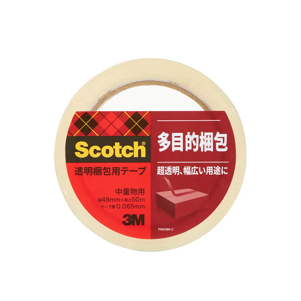 1-2859-01 Scotch(R) Transparent Packing Tape 48mm x 50m 3131PN